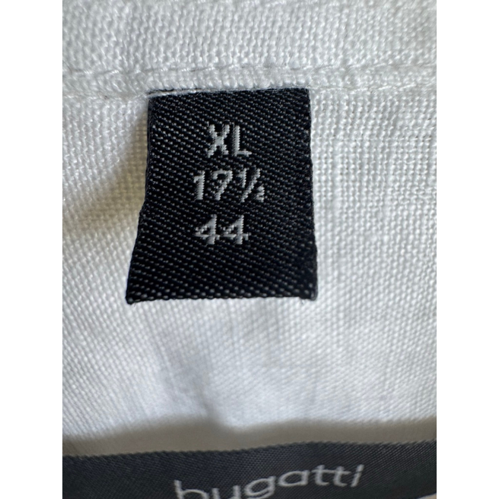 Bugatti Men's White Linen Button Down Casual Shirt XL - Picture 3 of 8